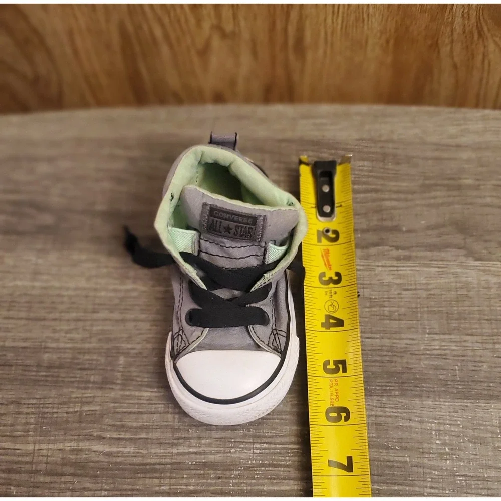 Converse‎ Chuck Taylor All Star Midtop Sneaker Shoes Toddler Size 6 Gray Green